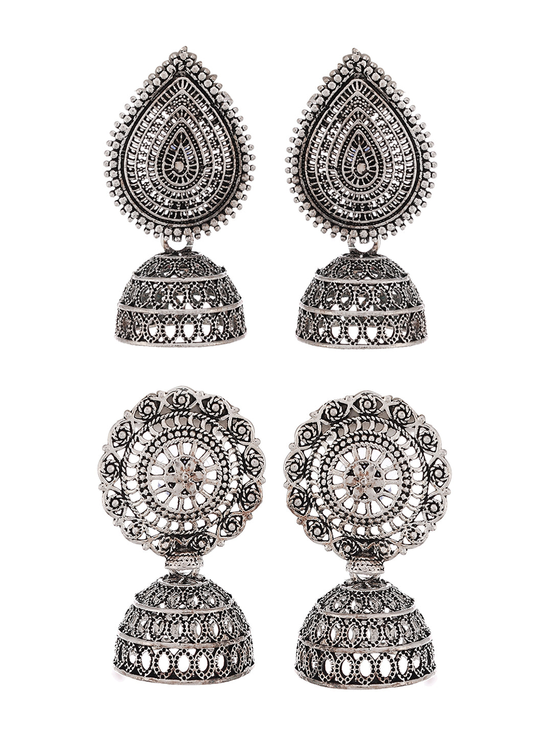 Designer Stylish Black Jhumki Earrings for women or Girls | gintaa.com